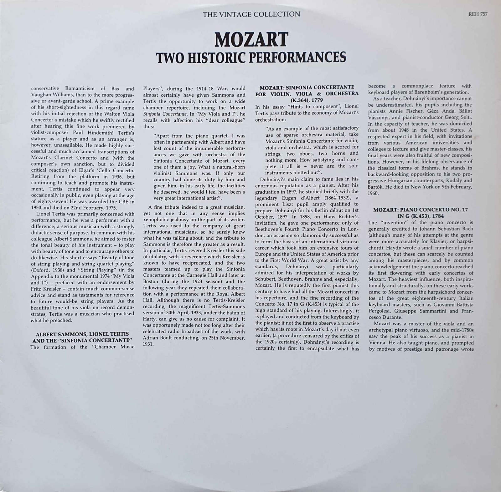 Middle of cover of REH 757